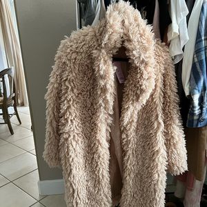 Tan Furry oversized coat